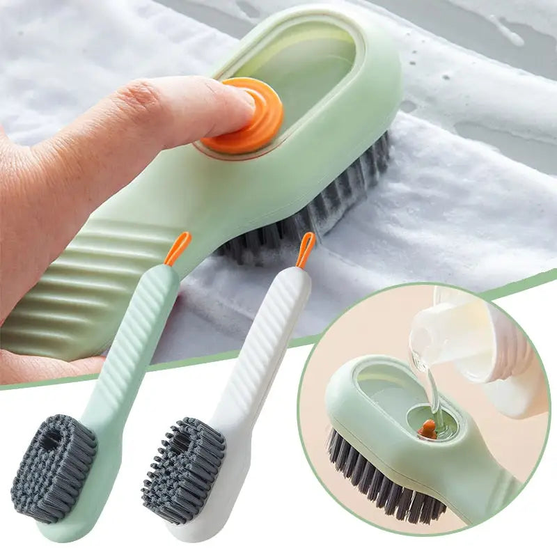 Brosse de nettoyage des chaussures avec distributeur de liquide